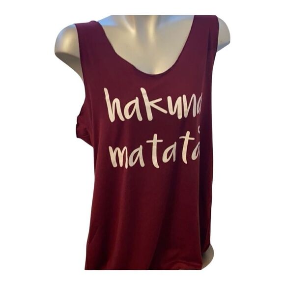 Hakuna matata tank wine color super soft - Picture 1 of 10